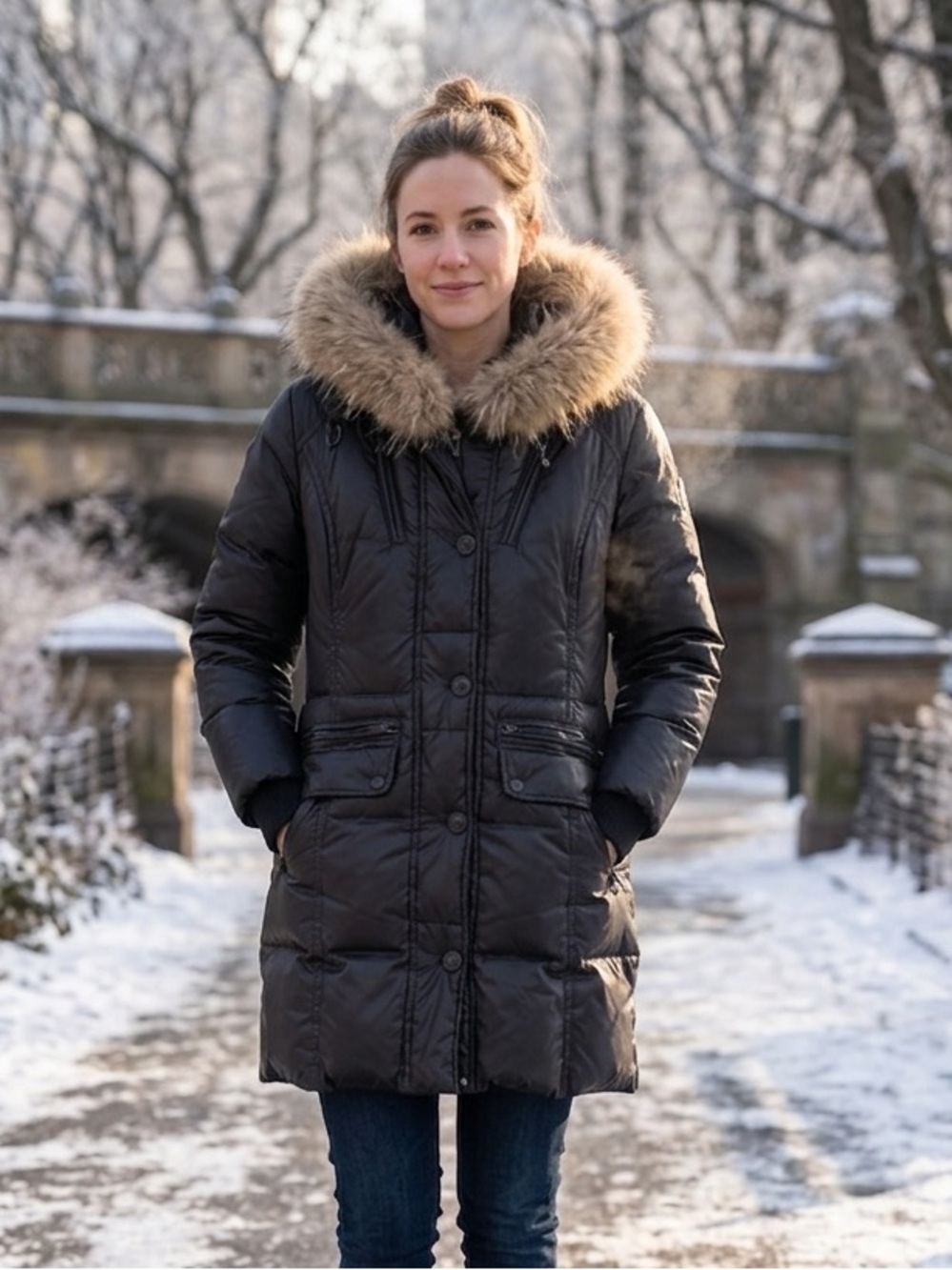 Rudsak Atelier Noir Sz XL Puffer Down Filled Black Winter Coat